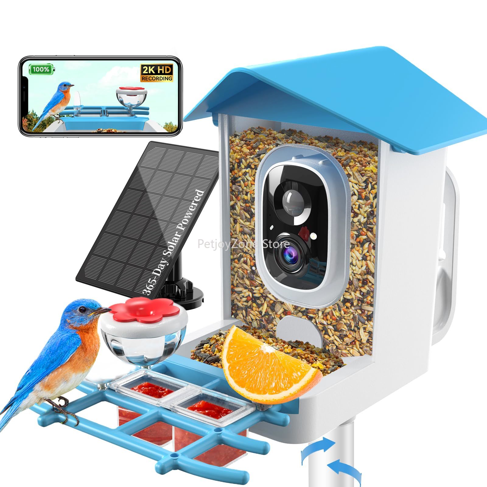 Smart Bird Feeder Camera - كاميرا ذكية لتغذية الطيور بدقة 2K