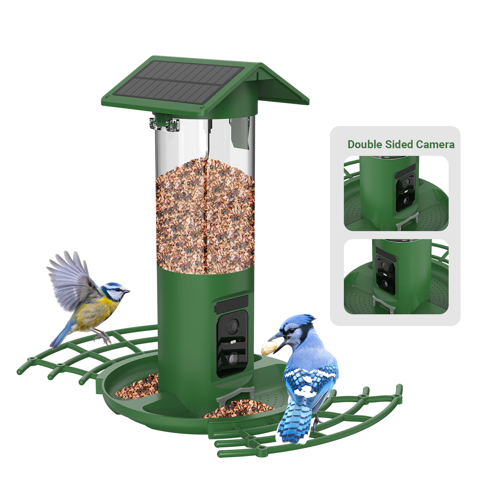 Smart Bird Feeder Camera - جهاز تغذية الطيور الذكي بكاميرا مزدوجة