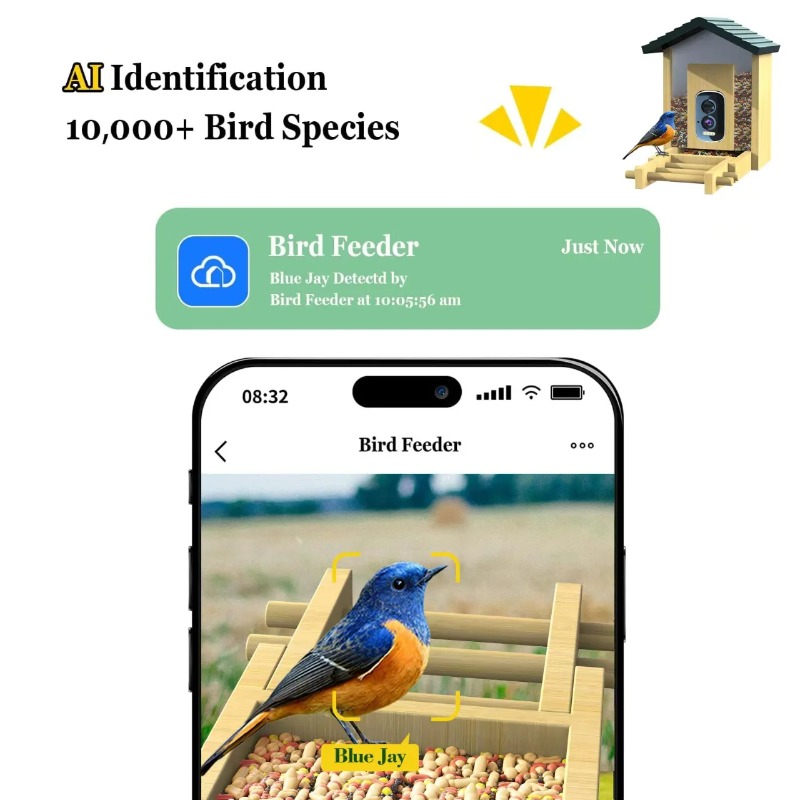 كاميرا مغذي الطيور الذكية بدقة - مراجعة Smart Bird Feeder Camera وسعره