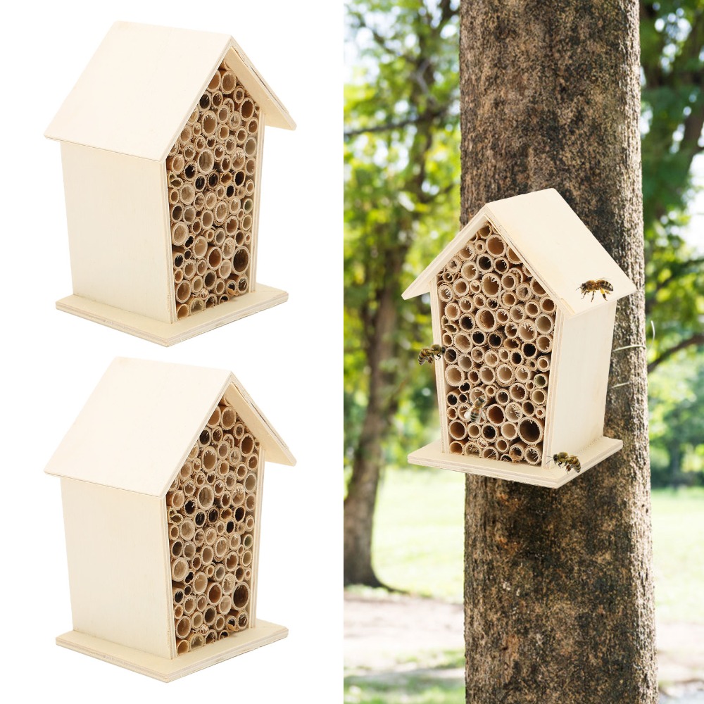 قطعتان من بيت النحل الخشبي الر - مراجعة Insect Hotel Wood وسعره